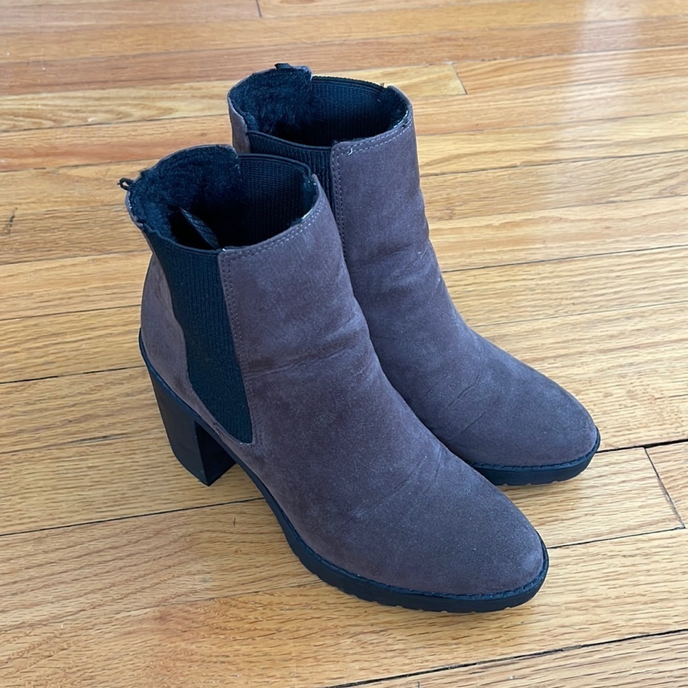 H&M Brown Suede Heel Booties​​​​